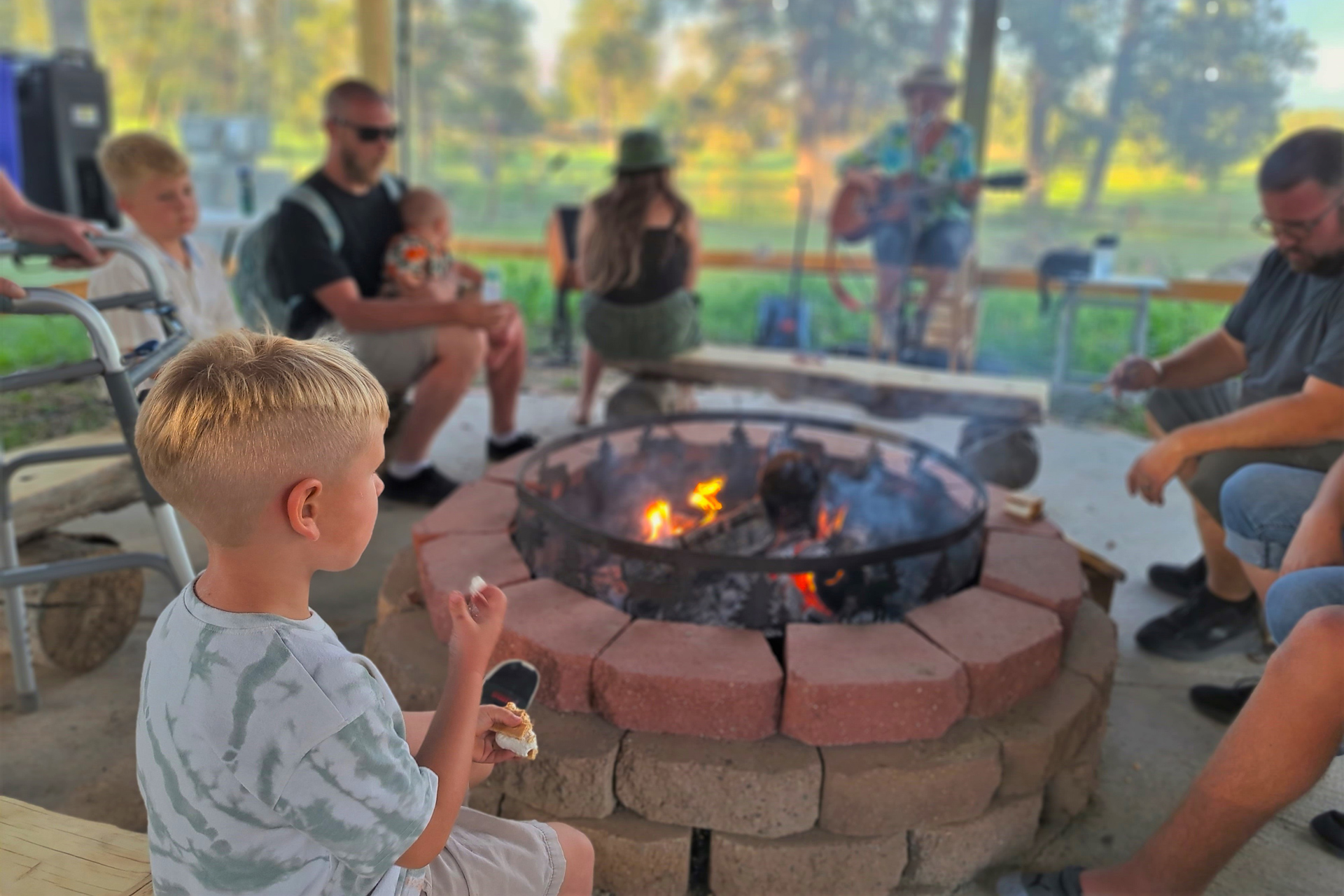 People on a horse-drawn carriage ride